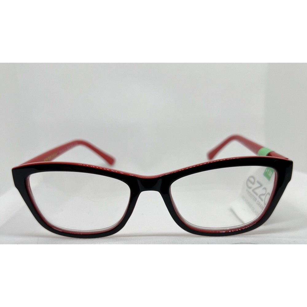 Foster Grant  Laila Red and black lightweight unisex reading Glasses  +1.50
